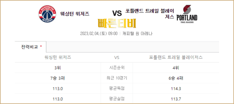 스포츠중계 빠른티비 NBA 스포츠분석
