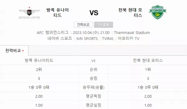 스포츠중계 빠른티비