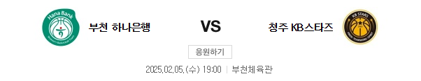 스포츠중계 빠른티비 하나은행 KB스타즈